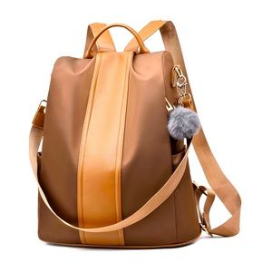Pincnel Anti Theft Backpack Large Brown Tan Waterproof Lightweight